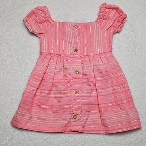 Penelope Mack Pink Striped Girl's Dress 12  Months